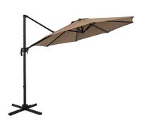 Parasol rond cantilever 308 x 248 cm 5 inclinaisons réglables rotation à 360° s