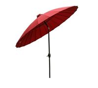 Parasol rond de 270 cm, protection UV, manivelle d'inclinaison réglable, 24 baleines, idéal pour jardin, balcon et utilisation sur le marché Shanghai