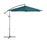 Parasol rond décentré Janeiro 3 m bleu canard Hespéride