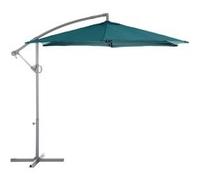 Parasol rond décentré Janeiro 3 m bleu canard Hespéride - Bleu canard Bleu canard G