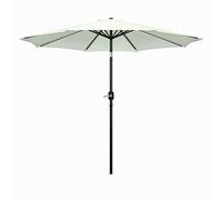 Parasol Rond Parasol Parapluie du Soleil Ombre extérieur Patio Plage manipulant inclinable Beige 3m pection de Patio Parapluie