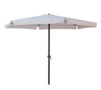 Parasol Ronde 3MT Structure en Acier Avec Manivelle Blanc BAR Anti Vent