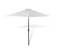 Parasol Sable Blanc Avec Poteau En Acier 3m