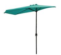 Parasol semi-circulaire à manivelle de 300 cm pour balcon et terrasse, solution idéale pour l'ombre de jardin, pour terrasse et patio
