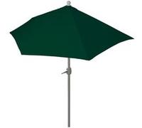 Parasol Semi-Circulaire Parla, Demi-Parasol Balcon, Uv 50+ Polyester/Alu 3kg 270cm Vert Sans Support Vert