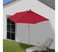 Mendler Demi-parasol en aluminium Parla, UV 50+ - 270cm bordeaux sans pied