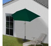 HW Parasol Semi-Circulaire Parla - Demi-Parasol Balcon - UV 50+ Polyester/alu 3kg - 300cm Vert avec Support