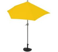 Parasol semi-circulaire Parla UV 50+ polyester/alu 3kg 270cm jaune avec support Jaune G