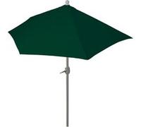 Parasol semi-circulaire Parla UV 50+ polyester/alu 3kg 300cm vert sans support