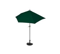 Parasol Semi-Circulaire Parla, Demi-Parasol Balcon, Uv 50+ Polyester/Alu 3kg 270cm Vert Avec Support Vert