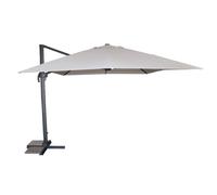 Parasol déporté SEVILLA (4x3 m) en aluminium gris anthracite et polyester - GRIS