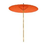 Parasol Shanghai de style chinois 200 cm, parasol de jardin extérieur en bambou, imperméable, protection UV, parasol rond pour piscine, terrasse (Color : Orange, Size : 200cm/6.6ft)
