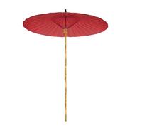 Parasol Shanghai de style chinois 200 cm, parasol de jardin extérieur en bambou, imperméable, protection UV, parasol rond pour piscine, terrasse (Color : Dark red, Size : 200cm/6.6ft)