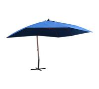 Parasol Suspendu Avec Mât En Bois 400 X 300 Cm Bleu Helloshop26 02_0008713 Multicolore
