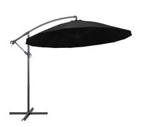 vidaXL Parasol suspendu Noir 3 m Mât en aluminium