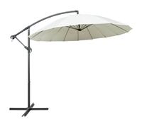 vidaXL Parasol suspendu 3 m Aluminium Blanc