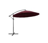 Parasol Suspendu avec Poteau en Aluminium Pare-soleil Jardin Patio Blanc vidaXL