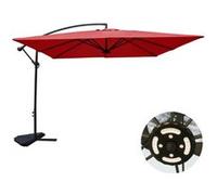 Concept Usine Parasol à LED déporté Solenzara Terracotta 3x3m Gris