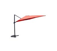 Palatino terracotta : Parasol déporté, carré de 3x3m , rotatif à 360°