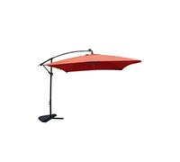 Parasol terracotta droit carré 3 x 3 m led SOLENZARA