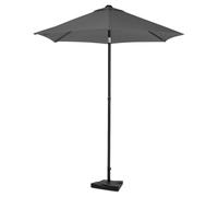 Parasol Torbole - Ø200cm - Parasol haut de gamme - Gris | Pied en béton 20 kg inclus.
