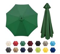 Parasol Umbrella Replacement Cover 6/8 Arms Garden Canopy Beige(Dark Green,8 Ribs 2.7 M/8.9ft)