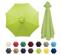 Parasol Umbrella Replacement Cover 6/8 Arms Garden Canopy Beige(Grass Green,8 Ribs 3.0M/9.9ft)