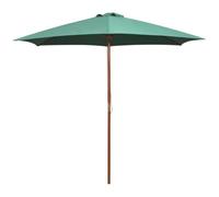 Vidaxl Parasol Avec Poteau En Bois 270 X 270 Cm Vert