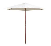Yueyinnkeji Parasol Avec Poteau En Bois 270 X 270 Cm Blanc Crème Type Blanc