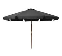 vidaXL Parasol d'extérieur 330 cm avec mât en bois Anthracite