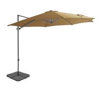 Parasol - vidaXL - Taupe - Aluminium - 3x2,55m - Base portable incluse