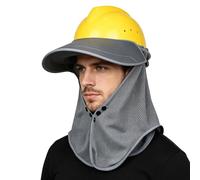 Parasole per Elmetto Di Sicurezza - Rete Traspirante Anti-UV Regolabile 90CM | Visiera Parasole Estiva per Casco Con Protezione Collo Riflettente, Lavoro All’aperto, Cantiere, Pesca, Ciclismo