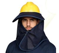 Parasole per Elmetto Di Sicurezza - Rete Traspirante Anti-UV Regolabile 90CM | Visiera Parasole Estiva per Casco Con Protezione Collo Riflettente, Lavoro All’aperto, Cantiere, Pesca, Ciclismo
