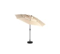 Parasoleil double face extensible 14.8 Ft en kaki pour extérieur grand modèle rectangle avec fonction de rotation sans socle