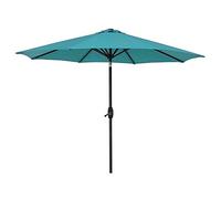 Parasols 2,7 m de extérieur Umbrel UV70 +, manivelle Inclinaison, Ombre de Soleil pour Le marché de la terrasse du marché extérieur ou côté de la Piscine (Couleur: lac Bleu)