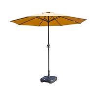 Parasols 9' Patio/Garden Umbrella with Crank, Perfect for Outdoor Yard, Beach Commercial Event Market, Camping, Swimming Pool Side (Color : Khaki)