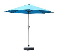 Parasols 9ft/2.7m Blue Patio Umbrella - Crank and Tilt Umbrellas Sun Shade for Outdoor, Garden, Patio, Beach, Deck Or Pool Side (Color : Blue, Size : 9ft/270cm)