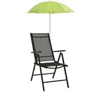vidaXL Parasols de chaise de camping 2 pièces Vert 105 cm Protection contre les rayons UV