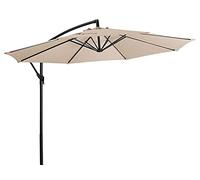 Parasols de Jardin ft/Cantilever Garden Parasol Umbrella, UV50 + Obelle étanche du Soleil avec Manche et Hauteur réglables pour extérieur, Patio extérieur parasols