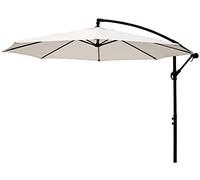 Parasols de Jardin ft/Cantilever Garden Parasol Umbrella, UV50 + Obelle étanche du Soleil avec Manche et Hauteur réglables pour extérieur, Patio extérieur parasols