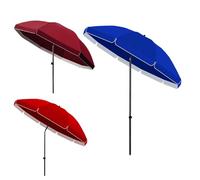 Parasols De Table De Marché en Aluminium avec Inclinaison, 1 Pièce, Parasol D'extérieur, Bouton Poussoir Facile, Poteau en Aluminium, Résistant Au Vent, Durable(Wine Red,2.4m/7.9ft)
