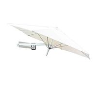 Parasols Wall Mount Patio Umbrella - Outdoor Garden Balcony Tilting Sunshade Umbrella, Aluminium, 7ft / 220cm
