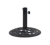 vidaXL Pied de parasol en fonte 9 kg 40 cm Noir et Bronze