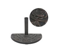 vidaXL Socle de parasol demi-cercle en résine Bronze 9 kg