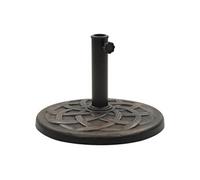 vidaXL Socle rond de parasol Polyrésine 19 kg Bronze