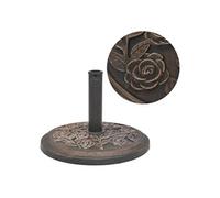 vidaXL Socle de parasol rond en résine 9 kg Bronze 43656