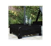 Couvercle de Base de Parasol Porte-parapluie Noir Bois Massif de Pin vidaXL