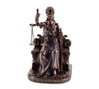 Statuette en polyrésine Justitia Thémis de couleur bronze