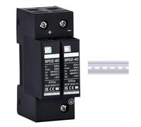 Parasurtenseur CC pour systèmes solaires photovoltaïques, 24 V 2P 40 kA avec indicateur visuel de défaut, montage sur rail DIN type enfichable pour
