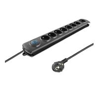 Parasurtenseur - Qoltec - 8 prises - 1.8m - Protection contre les surtensions - 230V